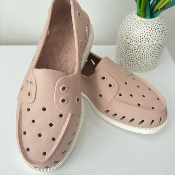 DUSTY ROSE SPERRY FLOAT SIDER SLIP ON WATER PROOF SHOES SIZE 9 WOMEN UNISEX - Picture 4 of 11